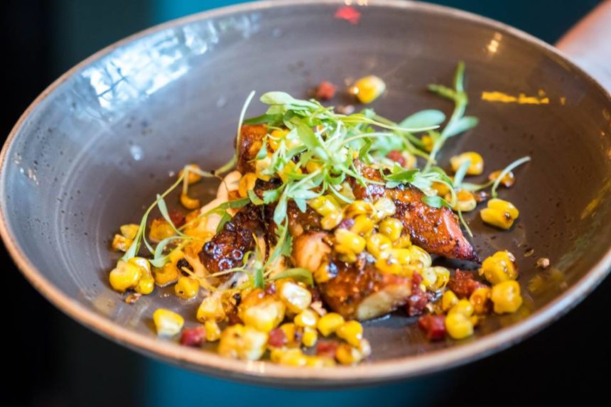 octopus and sweet corn