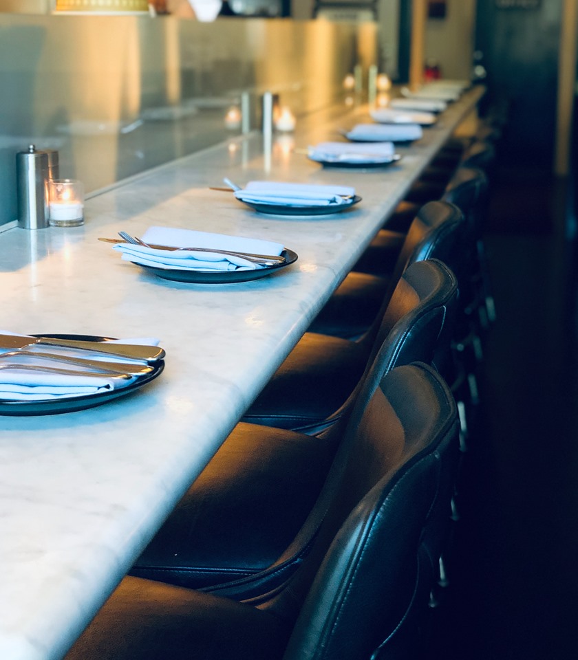chef’s counter seating